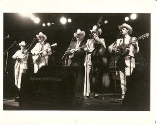 Item #030973 PROFESSIONAL PHOTOGRAPH OF BILL MONROE AND HIS BLUEGRASS BOYS:; 8x10 glossy photo of...