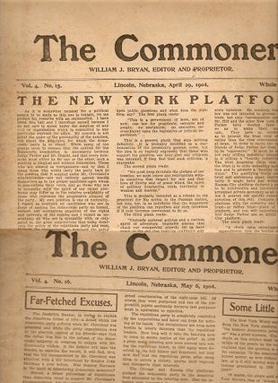 Item #031347 "THE COMMONER,"; Vol. 4, Nos. 15 & 16, Whole Nos. 171 & 172, April 29 & May 6,...