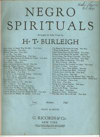 Item #031362 WERE YOU THERE?; Negro Spiritual arr. by H.T. Burleigh. Were you.. sheet music