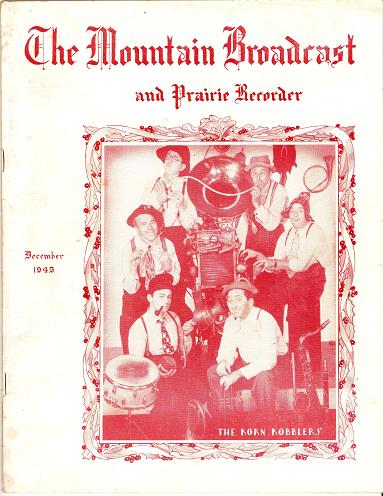 Item #031803 THE MOUNTAIN BROADCAST AND PRAIRIE RECORDER:; Devoted to the American Tradition in Folk Music. New Series, No. 6, December 1945. Zeb Whipple.
