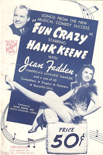 Item #033341 SONGS FROM THE NEW MUSICAL COMEDY SUCCESS "FUN CRAZY": Words and music by Hank Keene. Hank Keene.