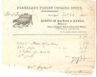 Item #033517 1838 PRINTED & HANDWRITTEN RECEIPT FOR PARMELEE'S PATENT COOKING STOVE: Bought of Hawes & House, Dealers in Stoves, Copper, Tin & Sheet Iron Ware. Hawes and House.