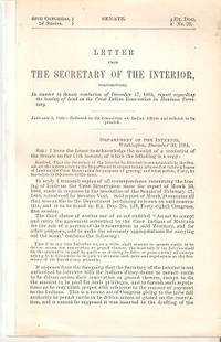 Item #034741 LETTER FROM THE SECRETARY OF THE INTERIOR, TRANSMITTING...REPORT REGARDING THE...