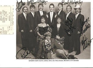 Item #035206 SIGNED, PROFESSIONAL PHOTOGRAPH OF THE 10 MEN AND WOMEN WHO MAKE UP CAMPBELL'S OZARK...