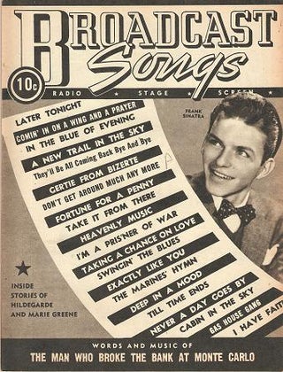 Item #035495 GROUP OF 16 ISSUES OF "BROADCAST SONGS":; Radio, Stage, Screen. Broadcast Songs
