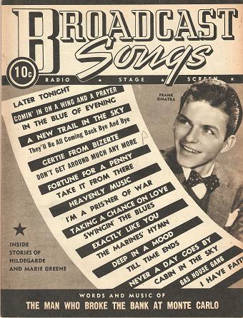 Item #035495 GROUP OF 16 ISSUES OF "BROADCAST SONGS":; Radio, Stage, Screen. Broadcast Songs.