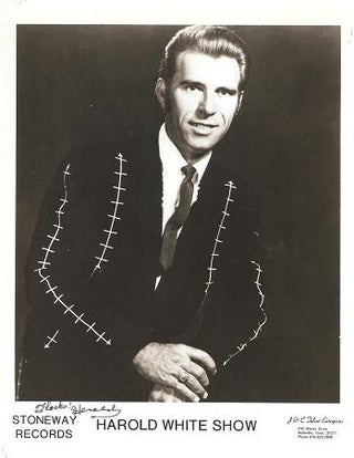 Item #035618 SIGNED, PROFESSIONAL PHOTOGRAPH OF HAROLD WHITE:; Country & Western performer....