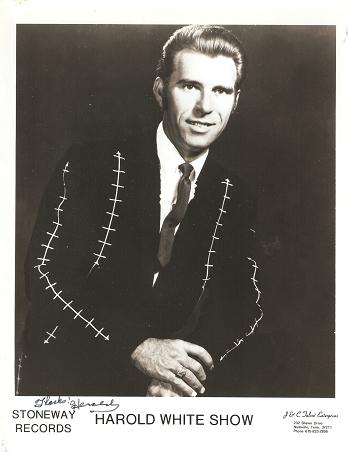 Item #035618 SIGNED, PROFESSIONAL PHOTOGRAPH OF HAROLD WHITE:; Country & Western performer. Harold White.