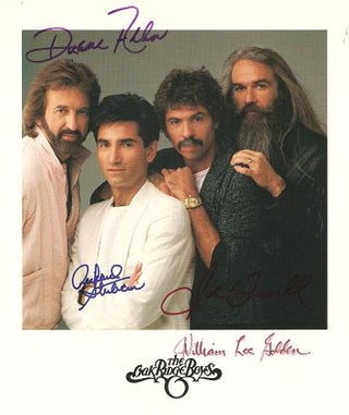 Item #035627 SIGNED, PROFESSIONAL PHOTOGRAPH OF THE OAK RIDGE BOYS:; Signed by all four in...