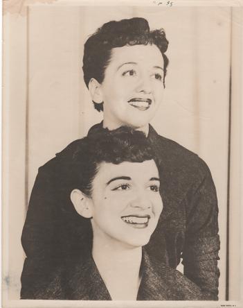 Item #036029 PROFESSIONAL PHOTOGRAPH OF THE KARROLL SISTERS:; Country & Western Performers. Kay and Dotty Karroll.