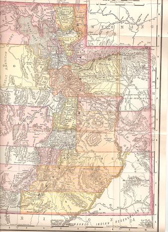 Item #036404 MAP OF UTAH. Utah.