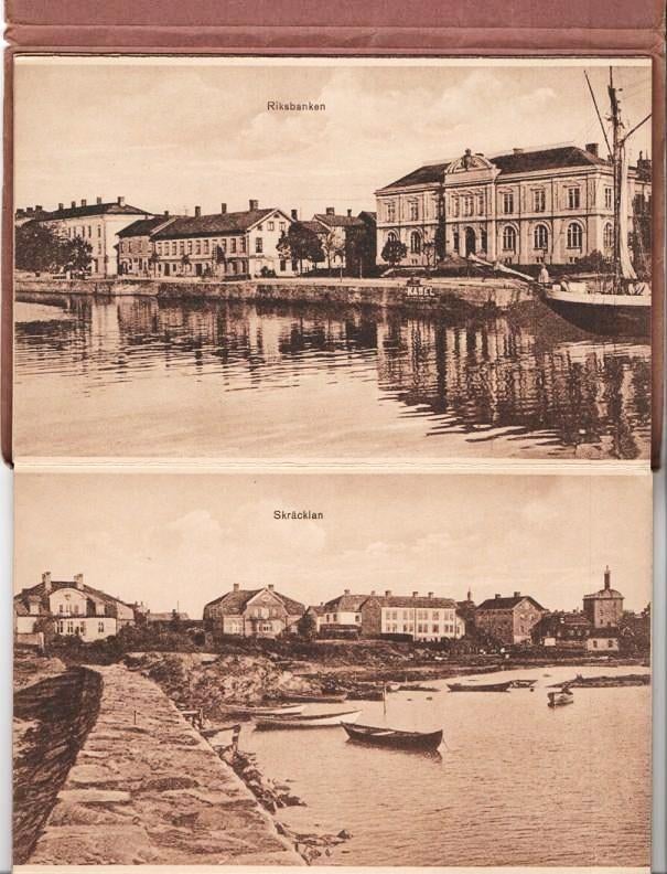 Item #037066 VIEWBOOK OF SCENES IN AND AROUND VANERSBORG, SWEDEN:; Photographs printed in sepiatones on heavy card stock, Vanersborg Sweden.
