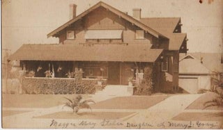 Item #037107 LARGE, REAL-PHOTO POST CARD, SHOWING THE HOME OF MAGGIE MAY STILES, DAUGHTER OF MARY...