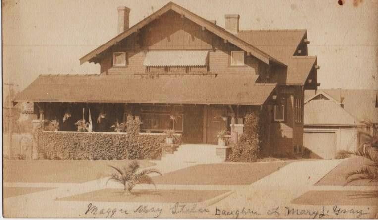 Item #037107 LARGE, REAL-PHOTO POST CARD, SHOWING THE HOME OF MAGGIE MAY STILES, DAUGHTER OF MARY J. GRAY. Occidental California.