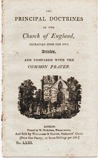 Item #037456 THE PRINCIPAL DOCTRINES OF THE CHURCH OF ENGLAND, EXTRACTED FROM HER OWN ARTICLES, AND COMPARED WITH THE COMMON PRAYER. Church of England.