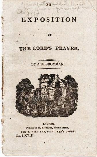 Item #037459 AN EXPOSITION OF THE LORD'S PRAYER. By A Clergyman. Anonymous.