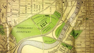 THE UP-TO-DATE VEST POCKET MAP OF PHILADELPHIA AND VICINITY:; By A.J. Robb.