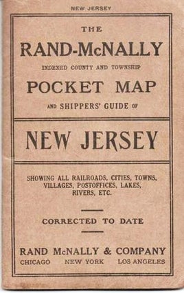 Item #037640 INDEXED COUNTY AND TOWNSHIP POCKET MAP AND SHIPPERS' GUIDE OF NEW JERSEY:;...