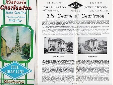 Item #038371 HISTORIC CHARLESTON, SOUTH CAROLINA: A Condensed Guide with Map [cover title]. Charleston South Carolina.