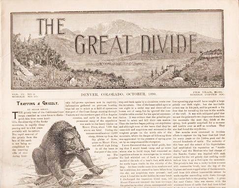 Item #039414 "THE GREAT DIVIDE," Vol. IV, No. 2, October, 1890. Colorado.
