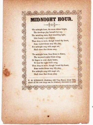 Item #039438 Song sheet: MIDNIGHT HOUR. Midnight Hour