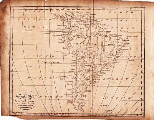 Item #039673 A CORRECT MAP OF SOUTH AMERICA WITH THE LATEST DISCOVERIES. South America.