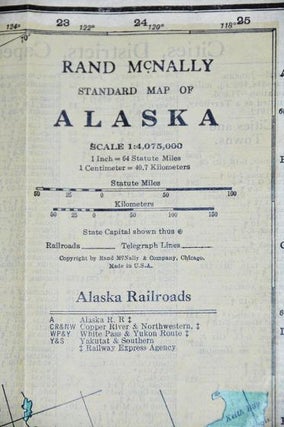 ALASKA: POCKET MAP--Showing Political Divisions, Cities and Towns, etc.