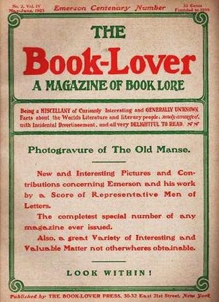 Item #040005 THE BOOK-LOVER: A Magazine of Book Lore, Vol. IV, No. 2, May-June, 1903 --...