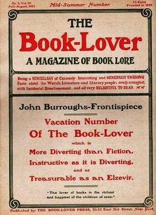 Item #040006 THE BOOK-LOVER: A Magazine of Book Lore, Vol. IV, No. 5, November, 1903. Warren...