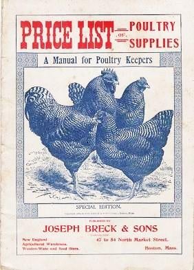 Item #040040 PRICE LIST OF POULTRY SUPPLIES: A Manual for Poultry Keepers. Joseph Breck