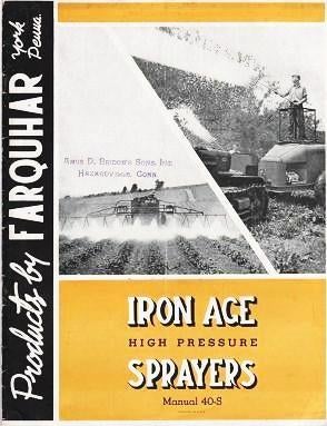 Item #040053 IRON AGE HIGH PRESSURE SPRAYERS: Manual 40-S. Farquhar