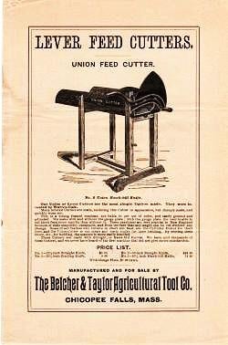 Item #040080 LEVER FEED CUTTERS ... Union Feed Cutter ... New York Feed Cutter .... Nonesuch Feed...