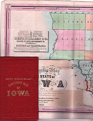 A TOWNSHIP MAP OF THE STATE OF IOWA .... Dealers in Land, Land Warrants & Exchange. Fairfield & Charlton, Iowa....Investments made in any part of Iowa. Compiled from the United States Surveys, official information and personal reconnaissance, showing the Streams, Roads, Towns, County Seats, Works of Internal Improvement, &c. &c.