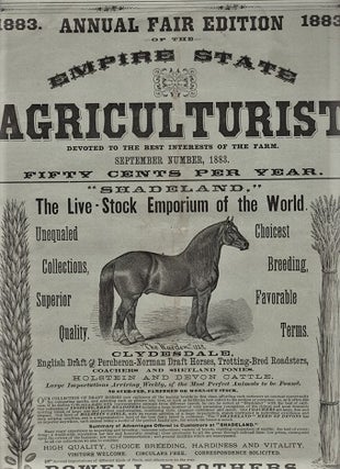 Item #040148 THE EMPIRE STATE AGRICULTURIST: Devoted to the Best Interests of the Farm. 1883...