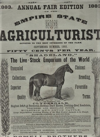Item #040148 THE EMPIRE STATE AGRICULTURIST: Devoted to the Best Interests of the Farm. 1883 ANNUAL FAIR EDITION. Vol. 4, No. 9, September 1883. A. C. Allyn, Manager.