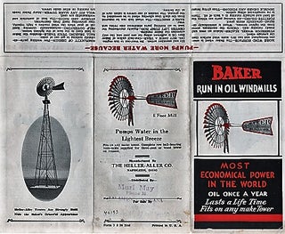 Item #040193 BAKER RUN-IN-OIL WINDMILLS: Most Economical Power in the World. Heller-Aller Company