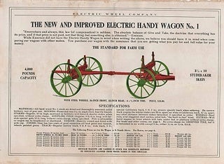 Item #040197 ELECTRIC WHEEL CO. MANUFACTURERS OF SOLID METAL WHEELS AND FARMERS' HANDY WAGONS: ...