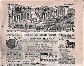 Item #040242 THE NATIONAL STOCKMAN AND FARMER, Vol. XVI, No. 22, September 15, 1892. Bush...
