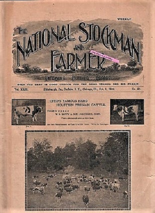 THE NATIONAL STOCKMAN AND FARMER: Group of 18 issues as listed below. Bush Axtell, publishers Co.