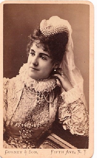 Item #040324 CARTE DE VISITE OF ENGLISH ACTRESS ADELAIDE NEILSON IN CHARACTER, PHOTOGRAPHED BY GURNEY & SON. Lilian Adelaide Neilson.