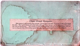 STEREOSCOPIC VIEW OF CLEAR CREEK CANYON: Colorado Mountain Scenery.