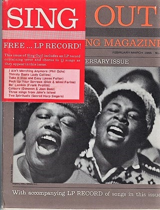 "SING OUT! THE FOLK SONG MAGAZINE", Volume 16, Number 1, February-March 1966. 15th Anniversary Issue [with LP Record].