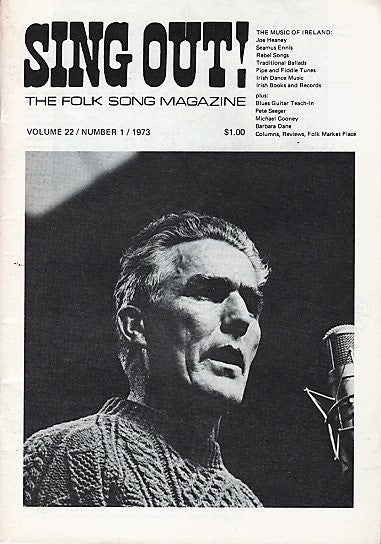 Item #040596 "SING OUT! THE FOLK SONG MAGAZINE", Volume 22, Number 1, Jan/Feb 1973. Sing Out magazine.