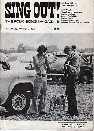 Item #040597 "SING OUT! THE FOLK SONG MAGAZINE", Volume 22, Number 2, March/ April, 1973 [with recording]. Sing Out magazine.
