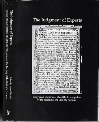 Item #040791 THE JUDGMENT OF EXPERTS: Essays and Documents about the Investigation of the...