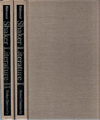 Item #040889 SHAKER LITERATURE: A Bibliography. In Two Volumes. Mary L. Richmond, compiler