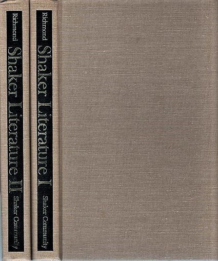 Item #040889 SHAKER LITERATURE: A Bibliography. In Two Volumes. Mary L. Richmond, compiler.