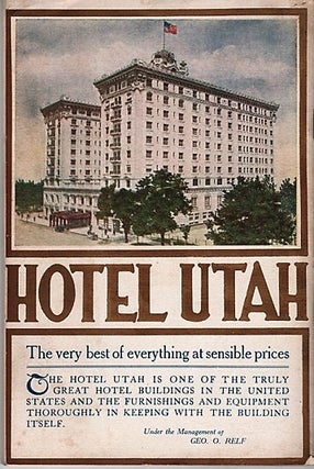 UTAH, THE TOURISTS' GUIDE [cover title]: ITS PEOPLE, RESOURCES, ATTRACTIONS AND INSTITUTIONS [with palm card]