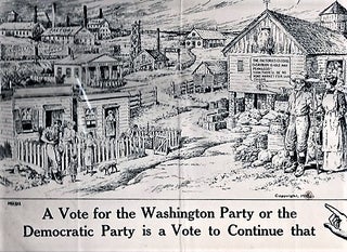 PENROSE VOTED AGAINST THIS ... A VOTE FOR THE WASHINGTON PARTY OR THE DEMOCRATIC PARTY IS A VOTE TO CONTINUE THAT [political cartoon broadside].