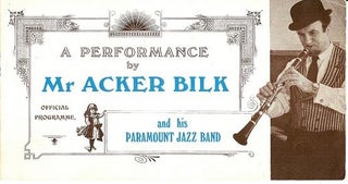 Item #041024 A PERFORMANCE BY MR. ACKER BILK AND HIS PARAMOUNT JAZZ BAND: Official Programme....